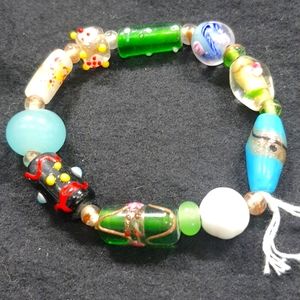 Real glass beads bracelet